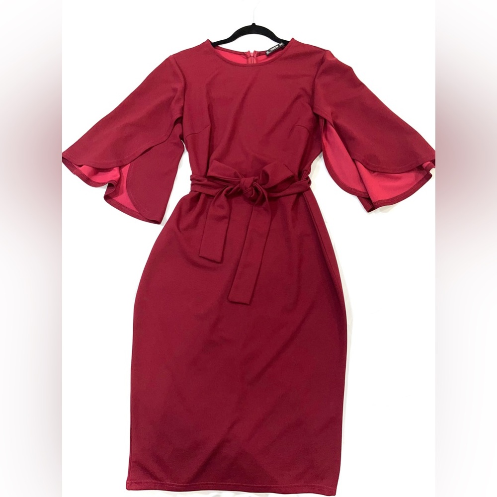 SHEIN Red belted dress. Size XL. Never worn.